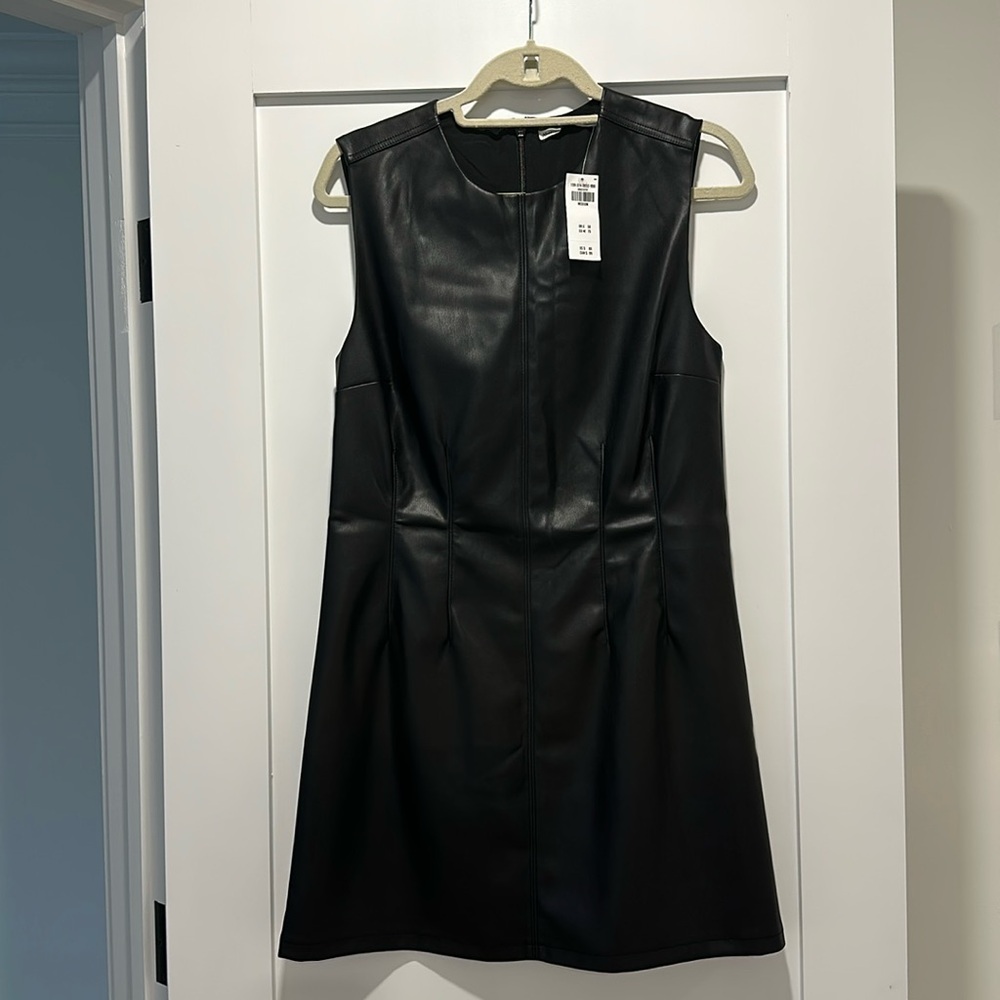 NWT Abercrombie & Fitch Vegan Leather Shell Mini Dress